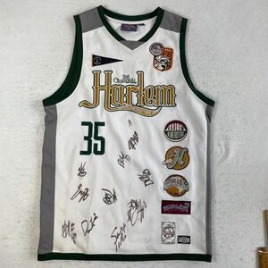 Platinum FUBU‎ Harlem Globetrotters Jersey XL Autographed Limited Patchwork